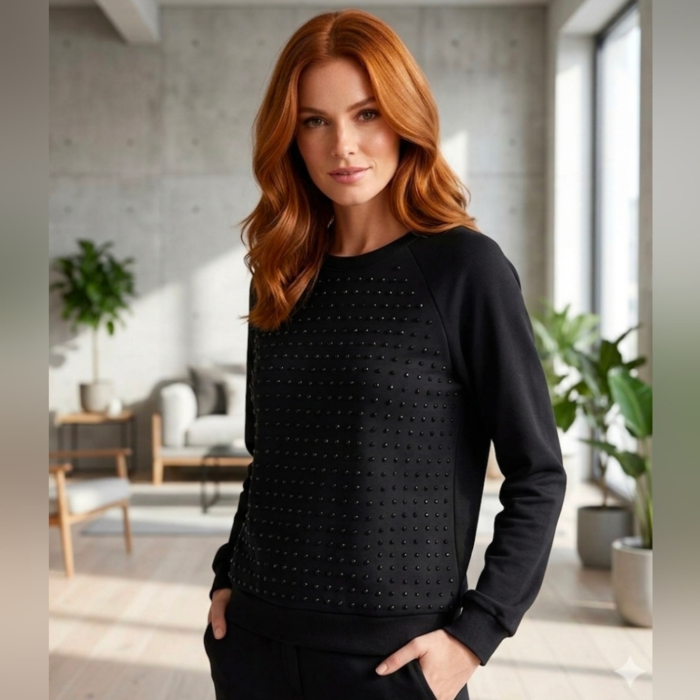 LIU JO Milano Rhinstone Crew Neck